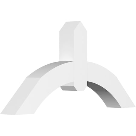 Ekena Millwork Archdale Architectural Grade PVC Gable Bracket, 36"W x 18"H x 4"D x 4"F, 12/12 Pitch GBP036X18X0404ARC00